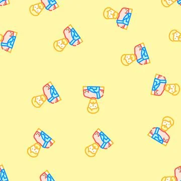 Man redneck vector seamless pattern Illustrazione stock