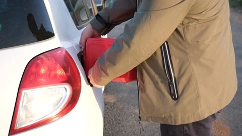 Man refueling fuel Stock Footage 195283793