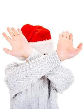 Man with Refusal Gesture Foto stock