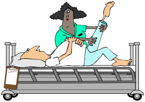 Man in rehab Stock Illustration