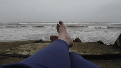 Man Relax At Tropical Beach Stock Footage 280562081