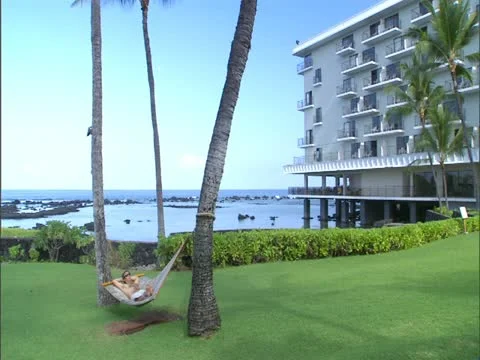 Man Relaxes in Hammock Stock-Footage 22245054