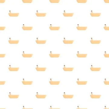 Man relaxing in bathtub seamless pattern for wellness 스톡 일러스트