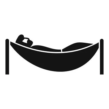 Man relaxing lying in hammock wearing sunglasses Stock-Illustration