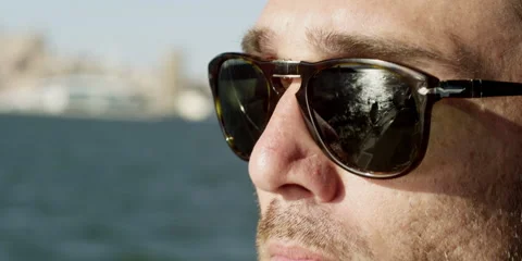 Man relaxing on sailboat Stock Footage 58861657