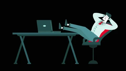 Man Relaxing At The Table Stock Footage 202285049