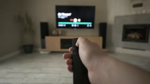 A man with a remote control Stock Footage 157557427