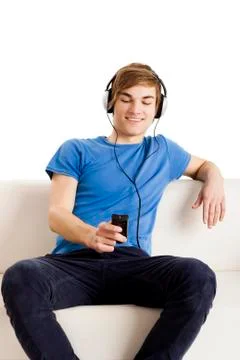 Man with a remote control Stock Photos