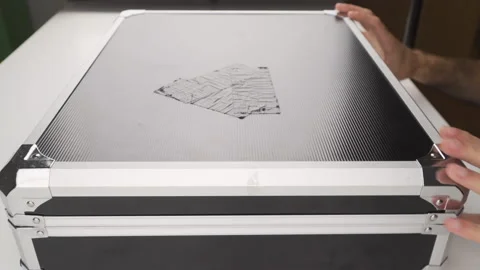 Man removes audio cables from protective case Stock Footage 138045343