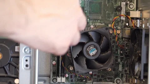 Man removes ram from old pc Stock Footage 116654111