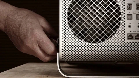 Man removing the CPU tray from a professional computer. Stock Footage 70783705