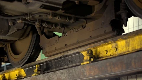 A man repairing a train Stock Footage 76296354