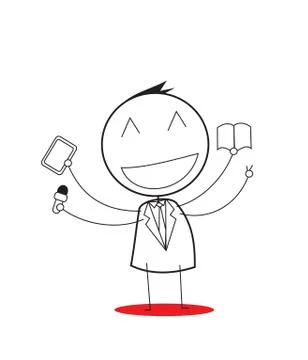 Man reporter Stock Illustration