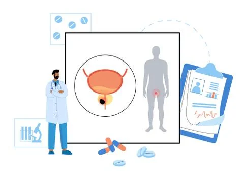 Man Reproducive System Problems Stock Illustration