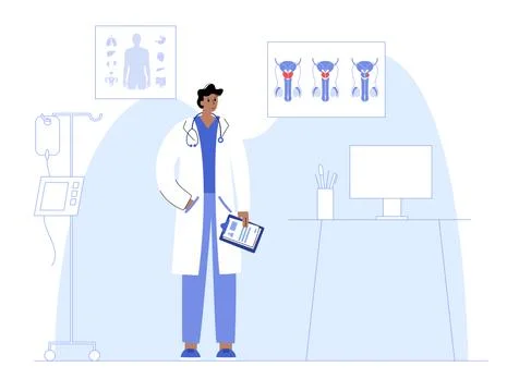 Man Reproducive System Problems Stock Illustration