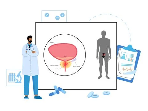 Man Reproducive System Problems Stock Illustration