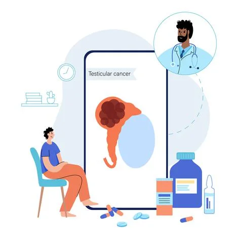 Man Reproducive System Problems Stock Illustration