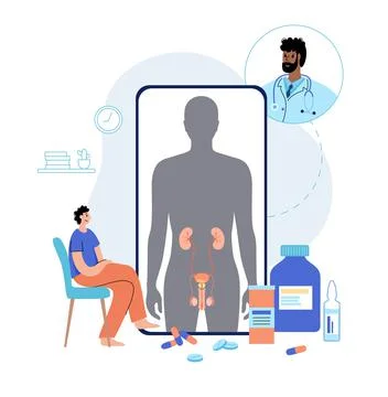 Man Reproducive System Problems Illustrazione stock