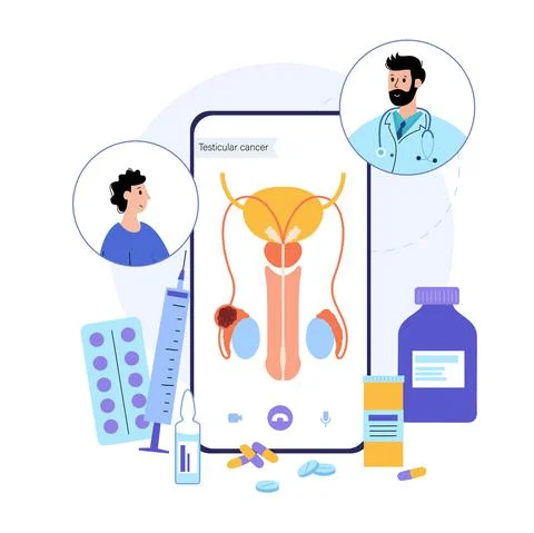 Man Reproducive System Problems Stock Illustration