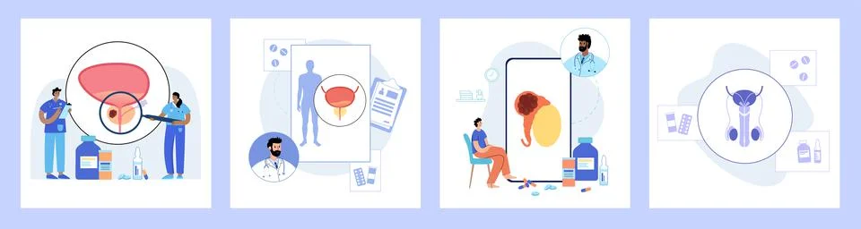 Man Reproducive System Problems Stock Illustration