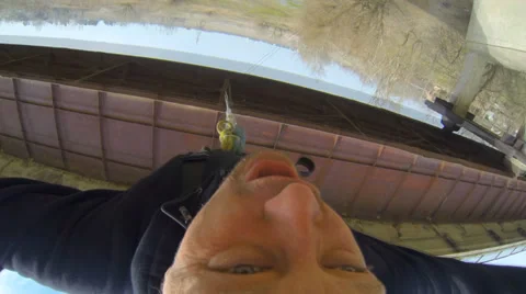 Man responsible instructor and jumps Stock Footage 37048927