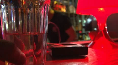 Man resting in a bar Stock Footage 20645846