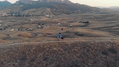 Man resting in mountians Stock Footage 93906762