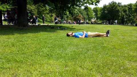 Man Resting In Nature Stock-Footage 111408572