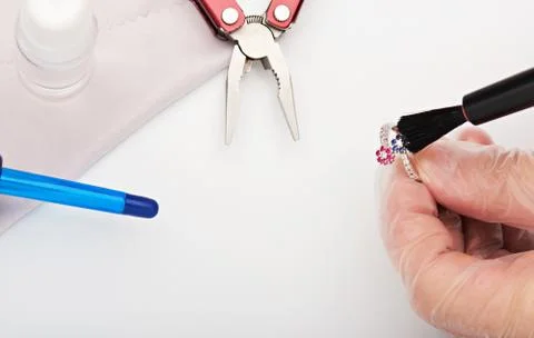 Man restoring ring 写真素材