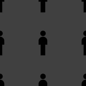 Man restroom web icon. flat design. Seamless pattern. 스톡 일러스트