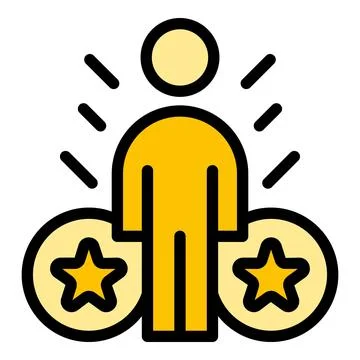 Man reward icon vector flat Stock Illustration