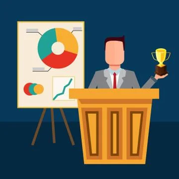 The man with a reward Stock Illustration