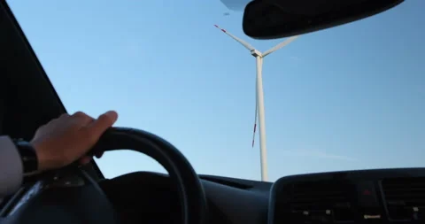 A man rides in a car Video stock 146174386