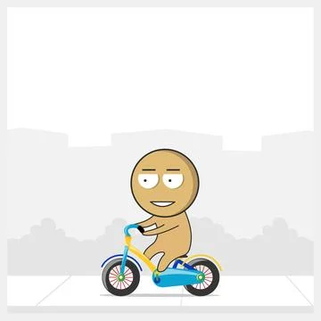 Man rides a motorcycle Illustrazione stock