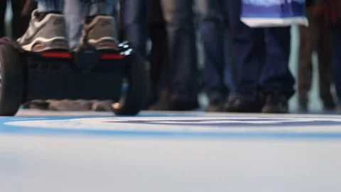 Man rides a Segway Stock Footage 87135462