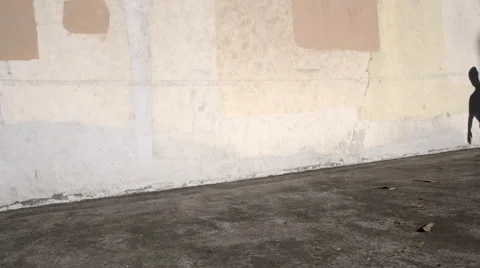 Man rides skateboard through frame Video stock 41059160