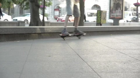 Man rides a T-Board Stock Footage 51754691