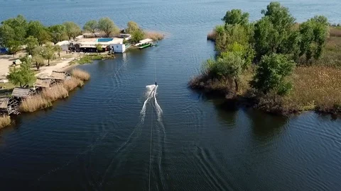A man rides wakeboarding Stock Footage 107538246