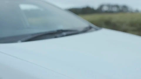 Man rides on a wheat field Stock Footage 118680581