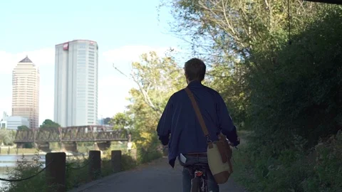 Man Riding Bicycle Stock Footage 101552625