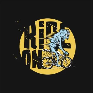 A man riding cycle vector illustration design. Stock Illustration