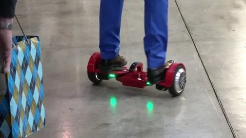 Man riding on hyroscooter Stock-Footage 76798792