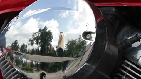 Man riding a motor cycle 動画素材 7727870