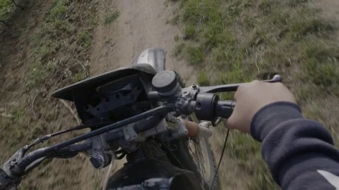 Man riding a motorcycle Stock Footage 72185780