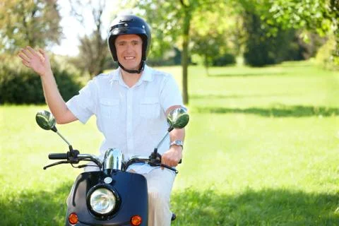 Man riding Stock Photos