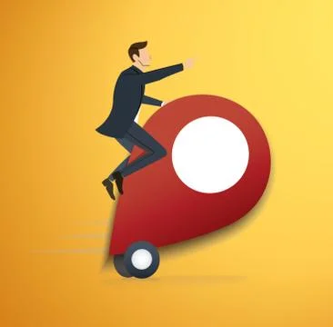 A man riding pin icon vector. location icon travel symbol Stock Illustration