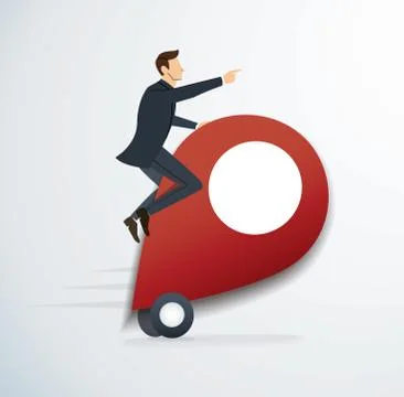 A man riding pin icon vector. location icon travel symbol Stock Illustration