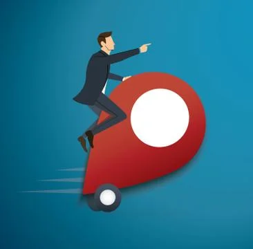 A man riding pin icon vector. location icon travel symbol Stock Illustration