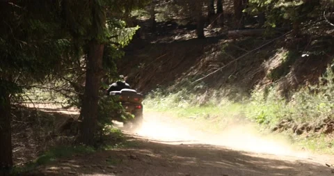 Man riding quad motorcycle Stock Footage 197387667