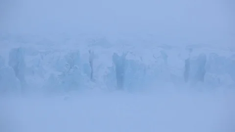 Man riding snowmobile Stock Footage